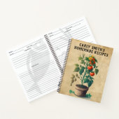 Rustikale Tomatensorte Pflanze, Boho Chic individu Notizblock (Innenseite)