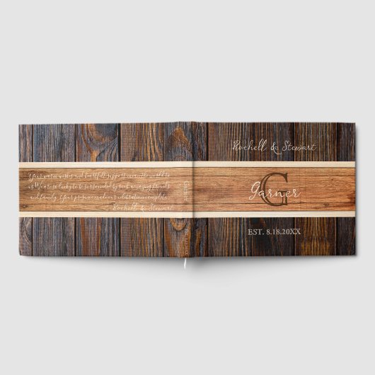 Rustikale Tone-Hochzeit Gästebuch (Voll)