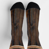 Rustikale Tone Monogram Brown and Tan Socks Socken (Oben)