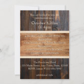 Rustikale Tone Monogram Stripe Bachelor Party Einladung (Rückseite)