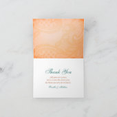 Rustikale, toskanische Aquamarine Dankeskarten Dankeskarte (Innenseite)