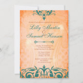 Rustikale, toskanische aquamarine einladung (Vorderseite)