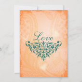 Rustikale, toskanische aquamarine einladung (Rückseite)