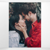 Rustikale toskanische Vegetation auf einer Hochzei Dreifach Gefaltete Einladung (Innenseite Mitte)