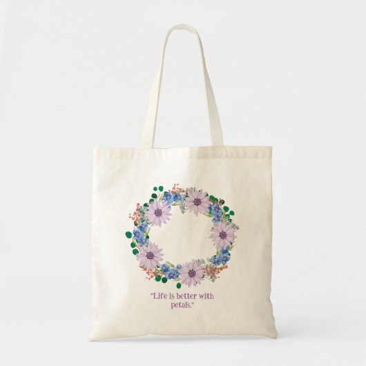 Rustikale Tote Tasche mit Lila Dämmern (Vorne)