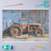 Rustikale Traktor-Decoupage Seidenpapier (Basteln)