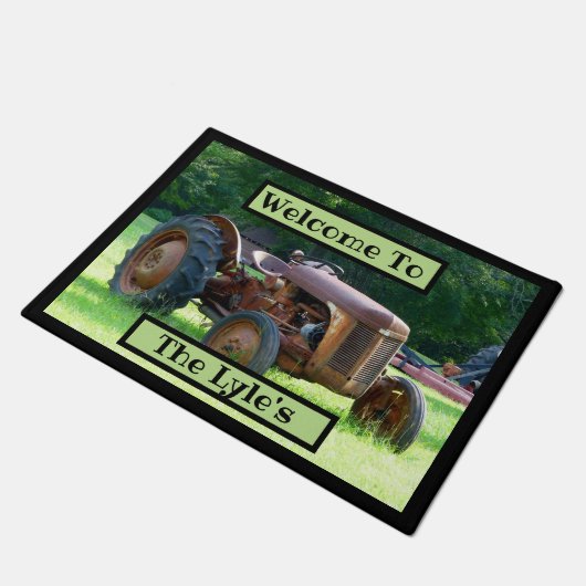 Rustikale Traktormatte Fußmatte (Schrägansicht)