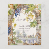 Rustikale Trauben im Weinberg Hochzeit retten Datu (Vorderseite)