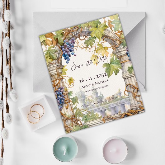 Rustikale Trauben im Weinberg Hochzeit retten Datu