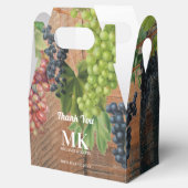 Rustikale Trauben- und Traubenmonographie Geschenkschachtel (Geöffnet)