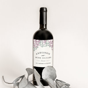 Rustikale Trauben Zuhause Winemaker Weinetikett