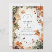 Rustikale Traubenkirsche Einladung (Vorderseite)