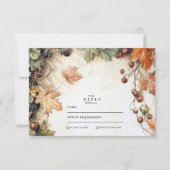 Rustikale Traubenkirsche RSVP Karte (Vorderseite)