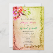 Rustikale Träume wahr Hochzeitsfeiern Einladung (Rückseite)