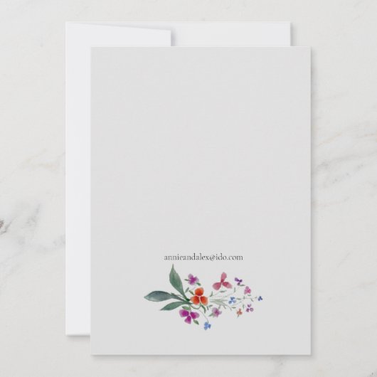 Rustikale Trauung im Herbst Save The Date (Rückseite)