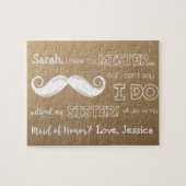 Rustikale Trauzeugin Frage Puzzle für Schwester (Horizontal)