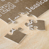 Rustikale Trauzeugin Frage Puzzle für Schwester (Seite)