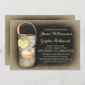 Rustikale Tree Candle Wedding Einladungen (Vorne/Hinten)