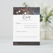 Rustikale Tree- und Mason Jars Wedding RSVP Cards Karte (Stehend Vorderseite)