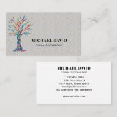 Rustikale Tree Yoga Instructor Business Card Visitenkarte (Vorne/Hinten)
