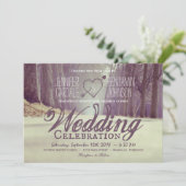 Rustikale Trees Hochzeit im Herbst Einladungen (Stehend Vorderseite)