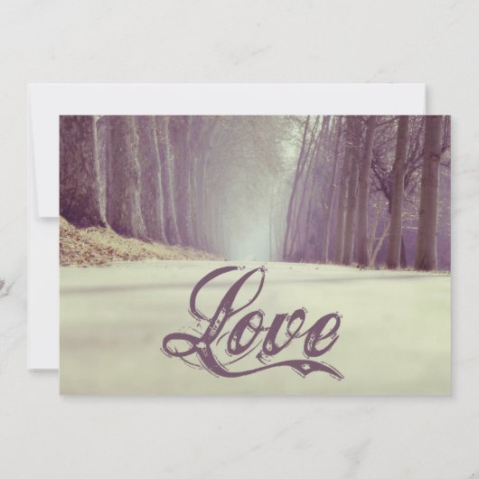 Rustikale Trees Hochzeit im Herbst Einladungen (Rückseite)