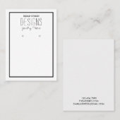 Rustikale, trendy Earring Display Card Visitenkarte (Vorne/Hinten)