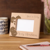 Rustikale Trendy haben ein sehr frohes Weihnachtsf Geätzte Rahmen (Links)