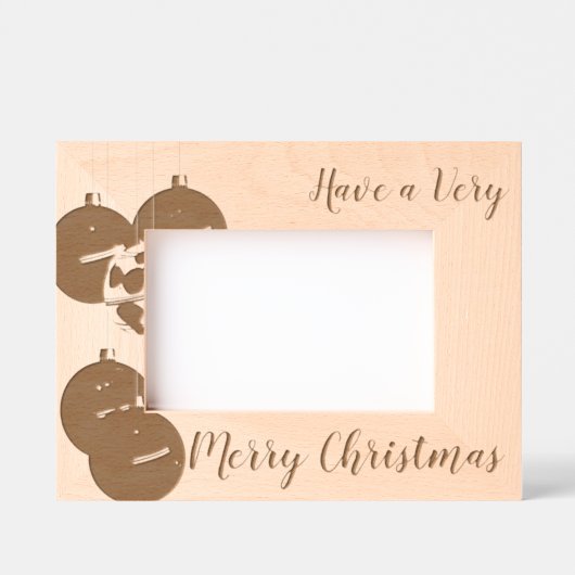 Rustikale Trendy haben ein sehr frohes Weihnachtsf Geätzte Rahmen (Vorderseite)