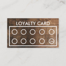 Rustikale Trendy Loyalty Card