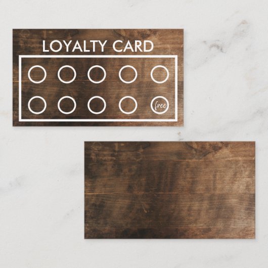 Rustikale Trendy Loyalty Card Visitenkarte