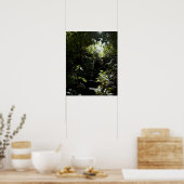 Rustikale Treppe/Fußweg im Wald, Sonnenlicht Poster (Küche)