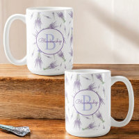 Rustikale trockene Lavendel Blume Bündel Monogramm