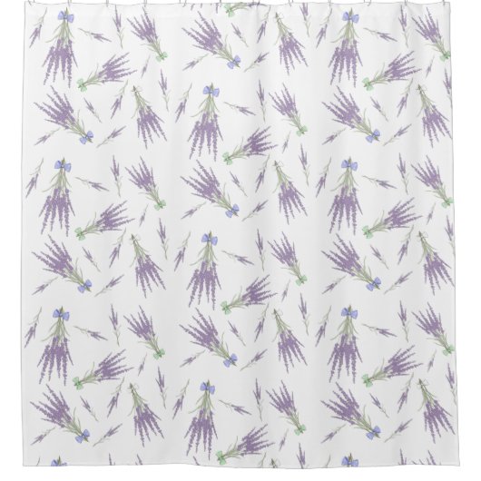Rustikale Trockenlavender-Blume - Muster Duschvorhang (Vorderseite)