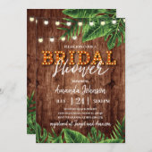 Rustikale Tropendusche Einladung (Vorne/Hinten)