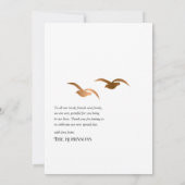 Rustikale Tropenmystische Hochzeit Dankeskarte (Rückseite)