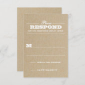 Rustikale Trophie RSVP Karte (Vorne/Hinten)