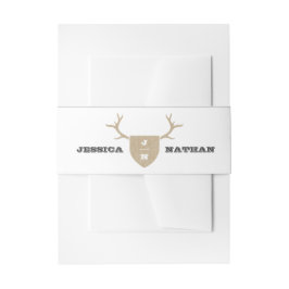 Rustikale Trophy Graue Bauchband Einladungsbanderole