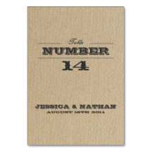 Rustikale Trophy Graue Tischkarte