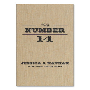 Rustikale Trophy Graue Tischkarte Tischnummer