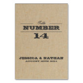 Rustikale Trophy Graue Tischkarte Tischnummer (Vorderseite)