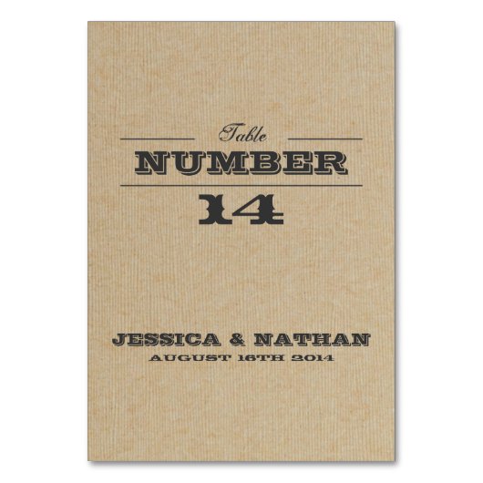 Rustikale Trophy Graue Tischkarte Tischnummer (Vorderseite)