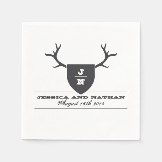 Rustikale Trophy Napkin Serviette (Vorderseite)