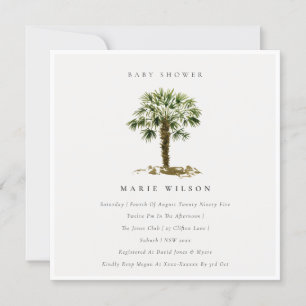 Rustikale Tropical Beach Palm Tree Baby Dusche lad Dankeskarte