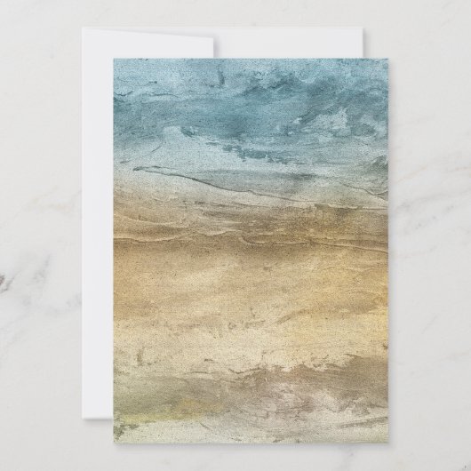 Rustikale Tropical Beach Starfish Lights Hochzeit Einladung (Rückseite)