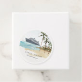 Rustikale Tropical Seascape Beach Cruise Palm Wedg Geschenkanhänger (Beispiel)