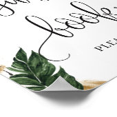 Rustikale tropische Blätter Blume Gästebuch (Ecke)