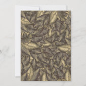 Rustikale tropische Blätter Botanischer Vintager G Einladung (Rückseite)