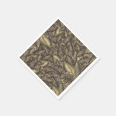 Rustikale tropische Blätter Botanisches Elegantes Serviette (Ecke)