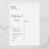 Rustikale tropische Blätter für Hochzeiten Folieneinladung (Rückseite)